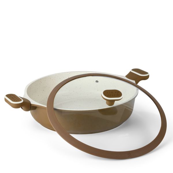 Non-Stick Shallow Casserole  BEIGE-BROWN  32CM