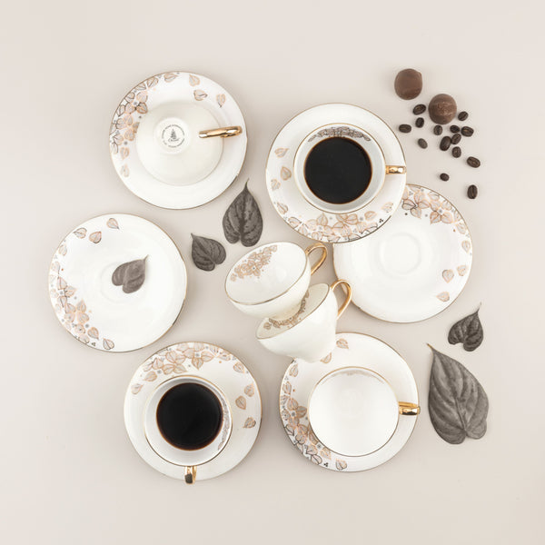 Turkish  Coffee Set 12Pcs From Lilac - White