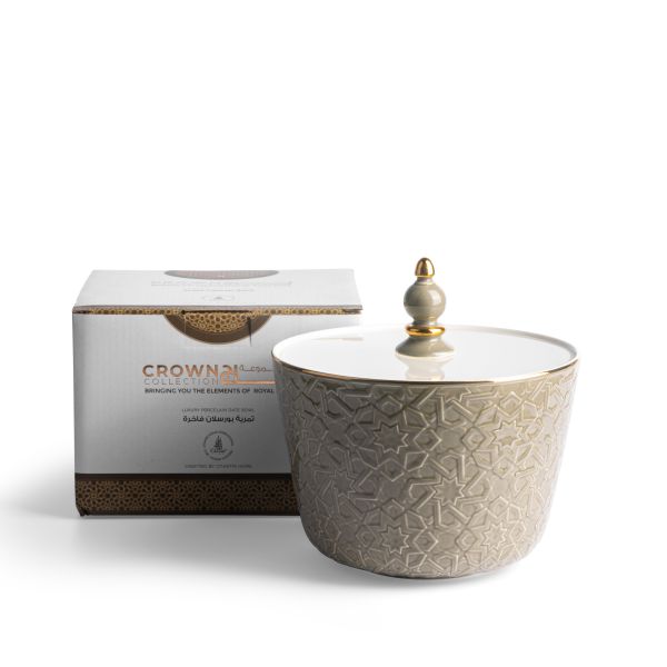 Large Porcelain Vase From Crown - Grey
