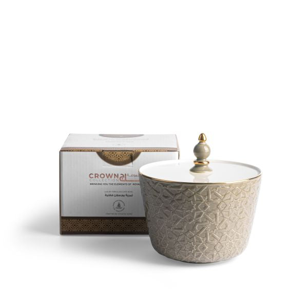 Medium Porcelain Vase From Crown - Grey