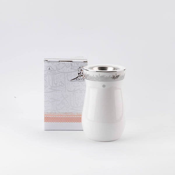 Incense Burner From Ather - White + silver