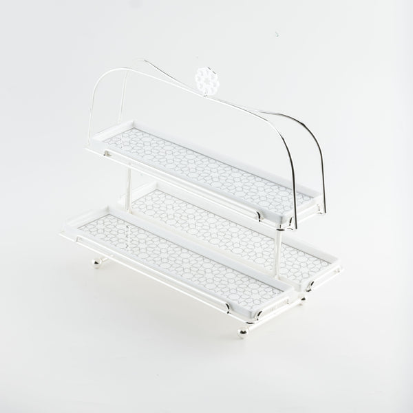 multi layer serving stand - Silver