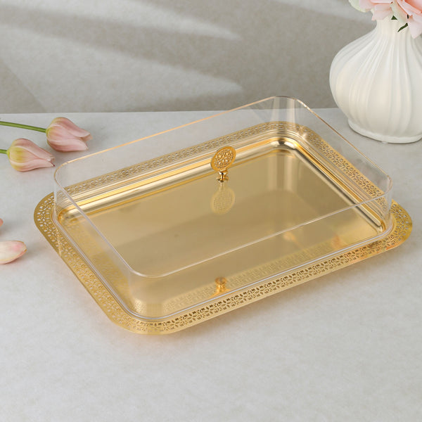 luxury rectangle tray - Gold