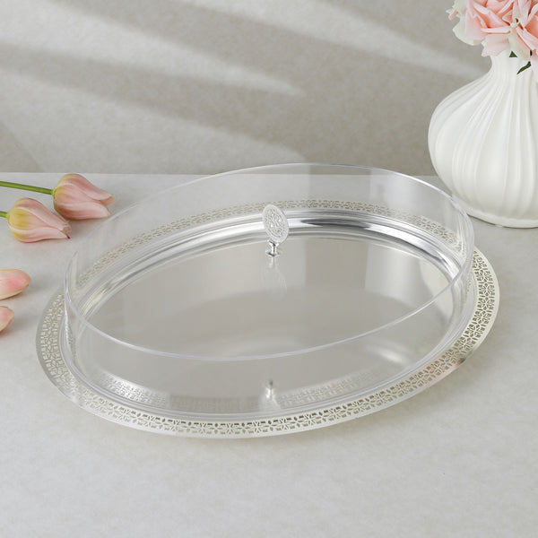 luxury round tray - Silver