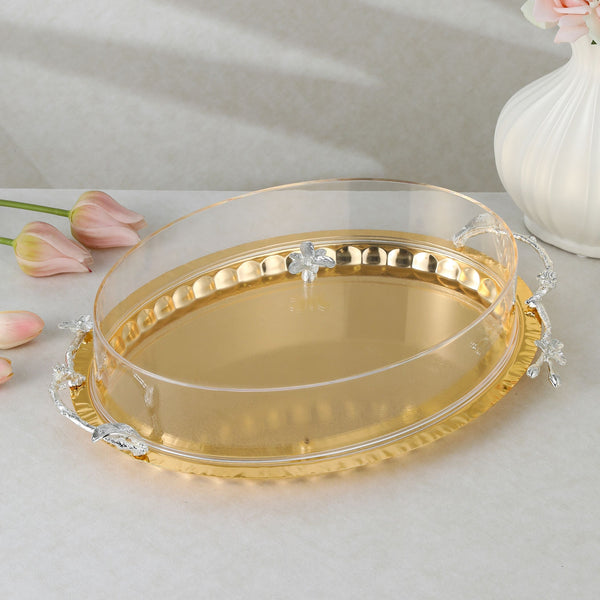 luxury tray with cover - Gold