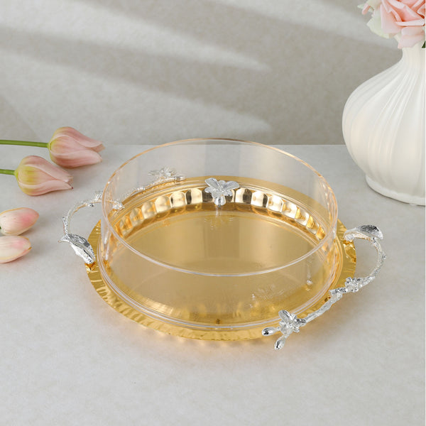 luxury tray with cover - Gold