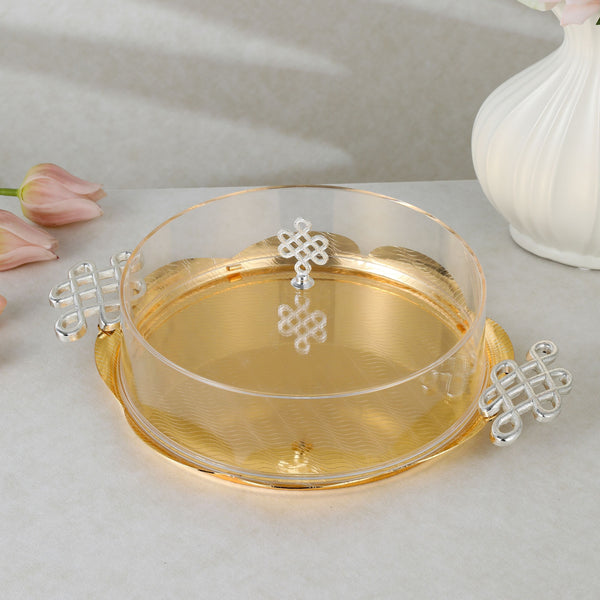 luxury tray with cover - Gold