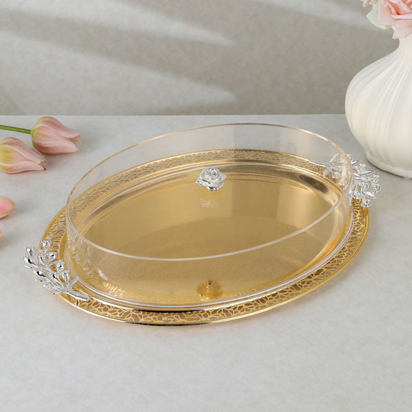 luxury tray with cover - Gold
