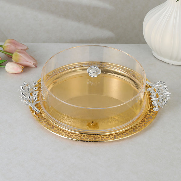 luxury tray with cover - Gold