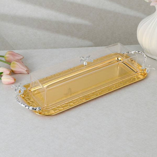 luxury tray with cover - Gold