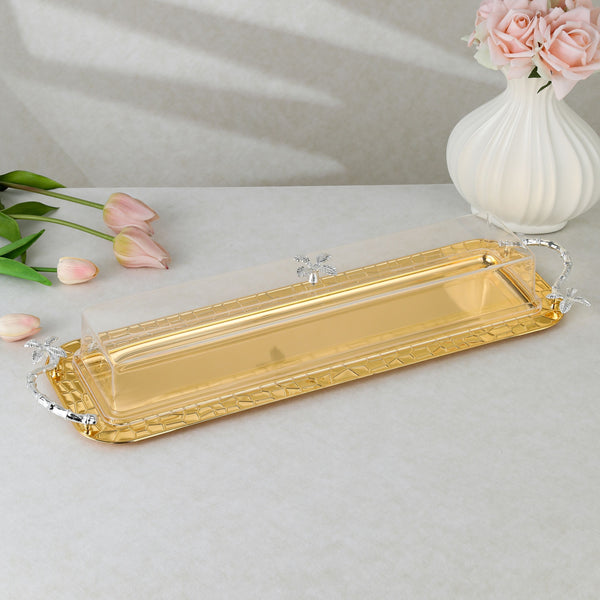 luxury tray with cover - Gold