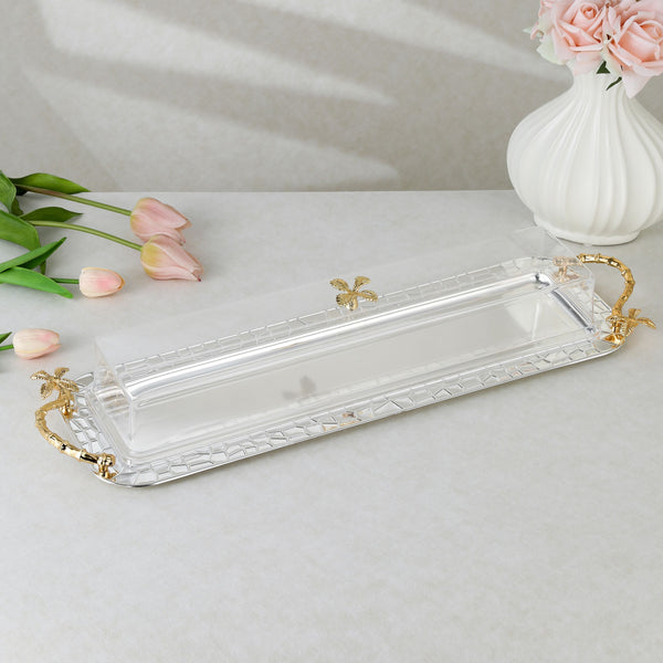 luxury tray with cover - Silver