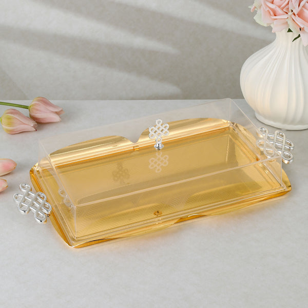 luxury tray with cover - Gold