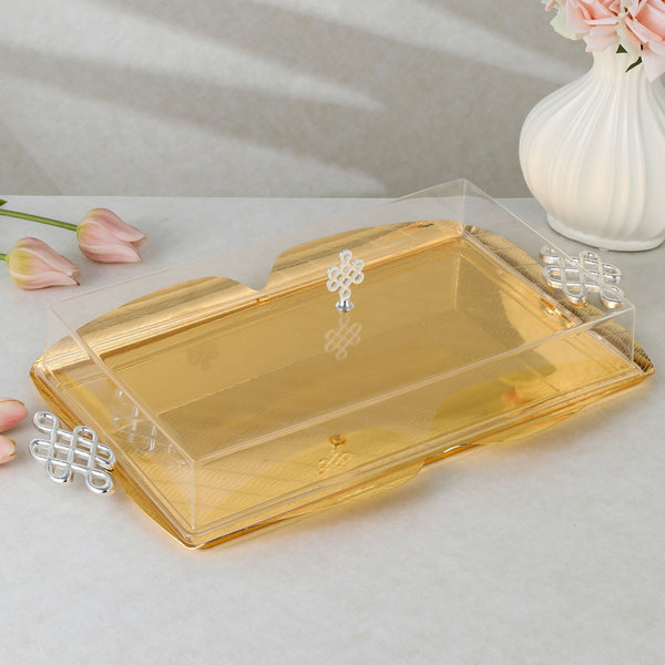 luxury tray with cover - Gold