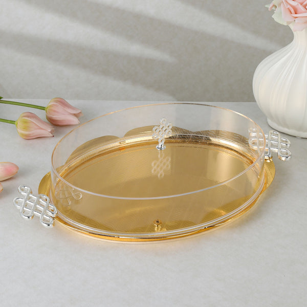 luxury tray with cover - Gold