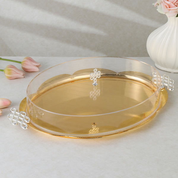 luxury tray with cover - Gold