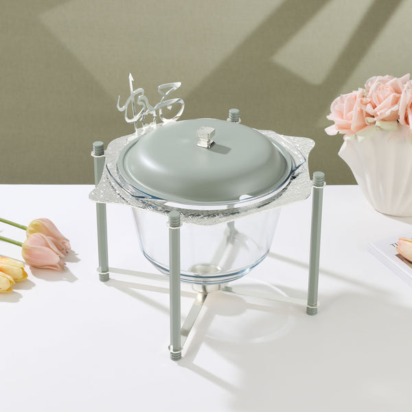 Serving Buffet From Jiwar - Light Green + Silver