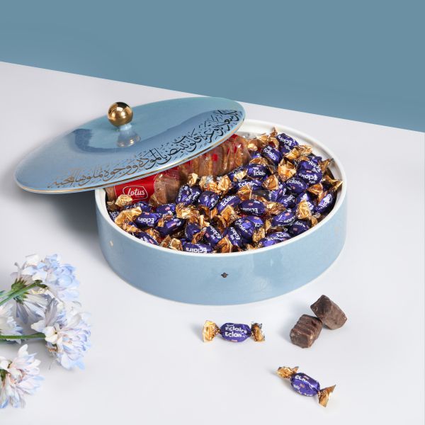 Large Date Bowl From Joud - Blue