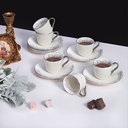 Turkish  Coffee Set 12Pcs From Joud - White