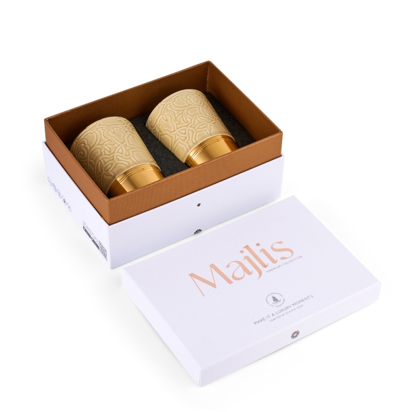 Cappuccino Set Of Two Cups From Majlis - Beige