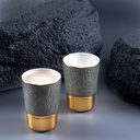 Cappuccino Set Of Two Cups From Majlis - Grey