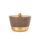 Sweet Bowls Set With Porcelain Tray 7 Pcs From Majlis - Brown
