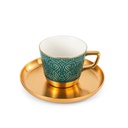 Tea Porcelain Set 12 Pcs From Majlis - Green