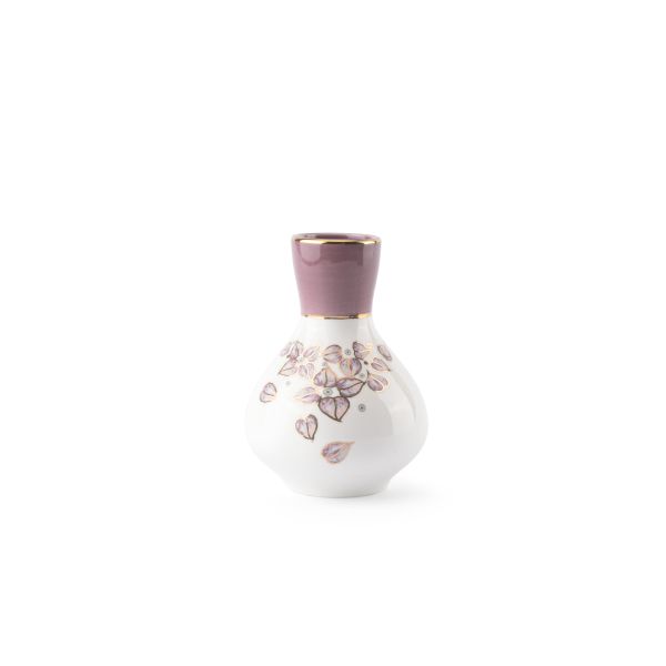 Vase - purple w gold   