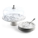 Cake  Serving Set 9Pcs From Harir - Grey