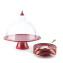 Red- Cake Serving Sets From - Rattan
