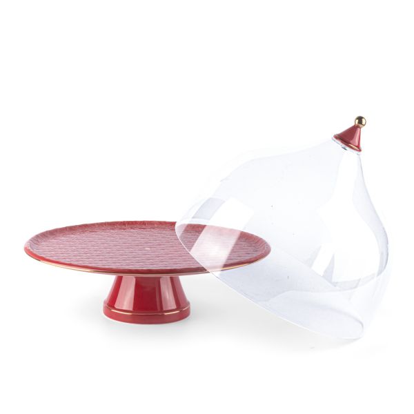 Red- Cake Serving Sets From - Rattan