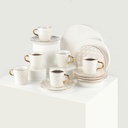 Turkish  Coffee Set 12Pcs From Rattan - Pearl