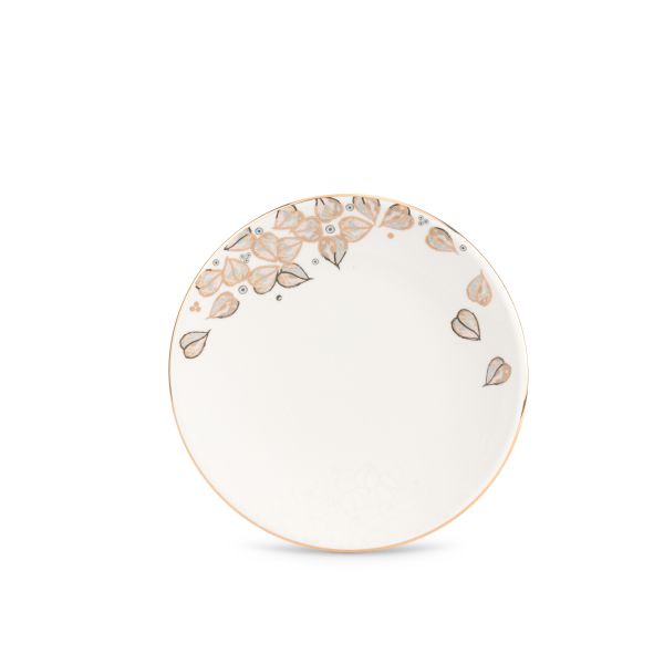 6pcs plate 7.5&quot;- snow white + gold   