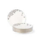 6pcs plate 7.5&quot;- grey + silver   