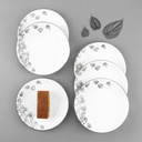 6pcs plate 7.5&quot;- grey + silver   