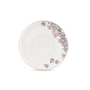 6cup 6saucer 200CC - white saucer purple cup+gold   