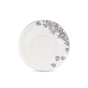 6cup 6saucer 200CC - white saucer grey cup+silver   