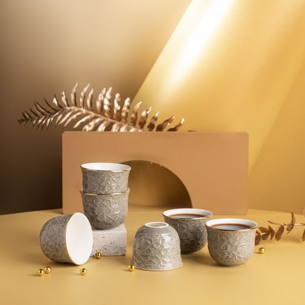Arabic Coffee Sets From Crown - Grey