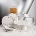 Cake  Serving Set 9Pcs From Crown - Silver