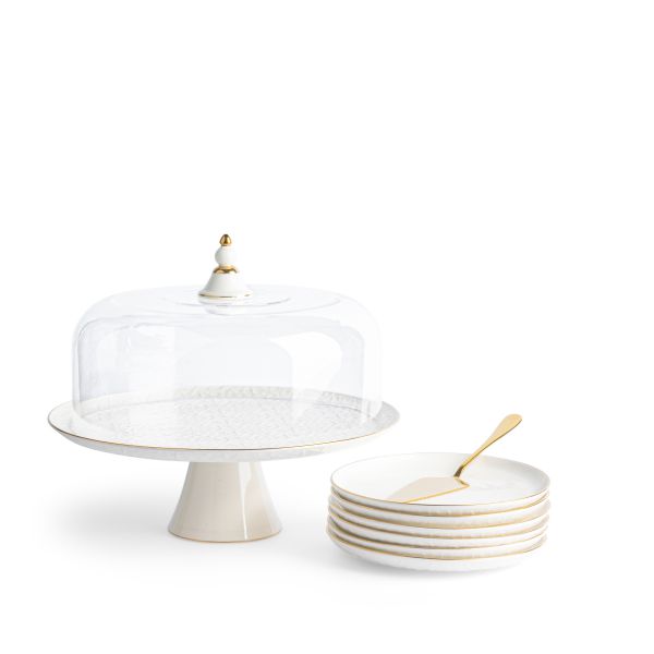 Cake  Serving Set 9Pcs From Crown - Gold