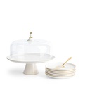 Cake  Serving Set 9Pcs From Crown - Gold