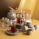 Tea And Arabic Coffee Set 19Pcs From Crown - Grey