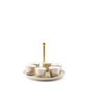Arabic Coffee Set With Cup Holder From Diwan -  Beige