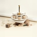 Arabic Coffee Set With Cup Holder From Diwan -  Beige