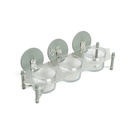nuts serving set 3 bowl with tray From Jiwar -  HAZE BLUE + SILVER 