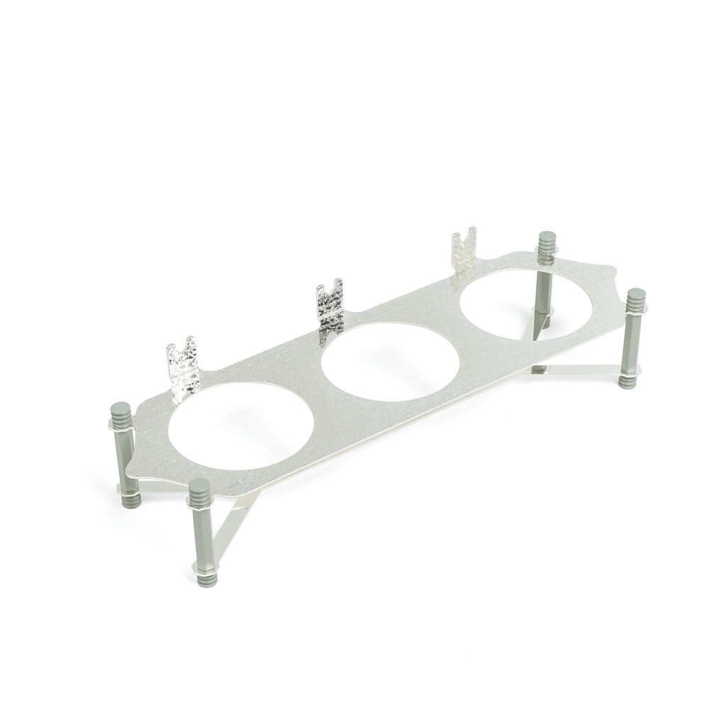 nuts serving set 3 bowl with tray From Jiwar -  HAZE BLUE + SILVER 