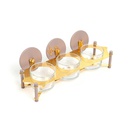nuts serving set 3 bowl with tray From Jiwar -  PURPLE + GOLD