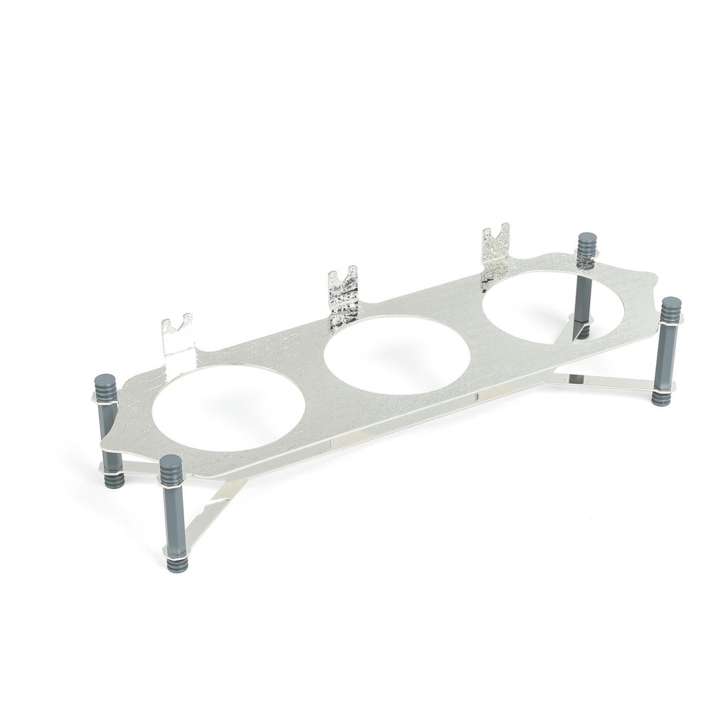 nuts serving set 3 bowl with tray From Jiwar -  BLUE + SILVER