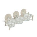 nuts serving set 3 bowl with tray From Jiwar -  BEIGE + SILVER 