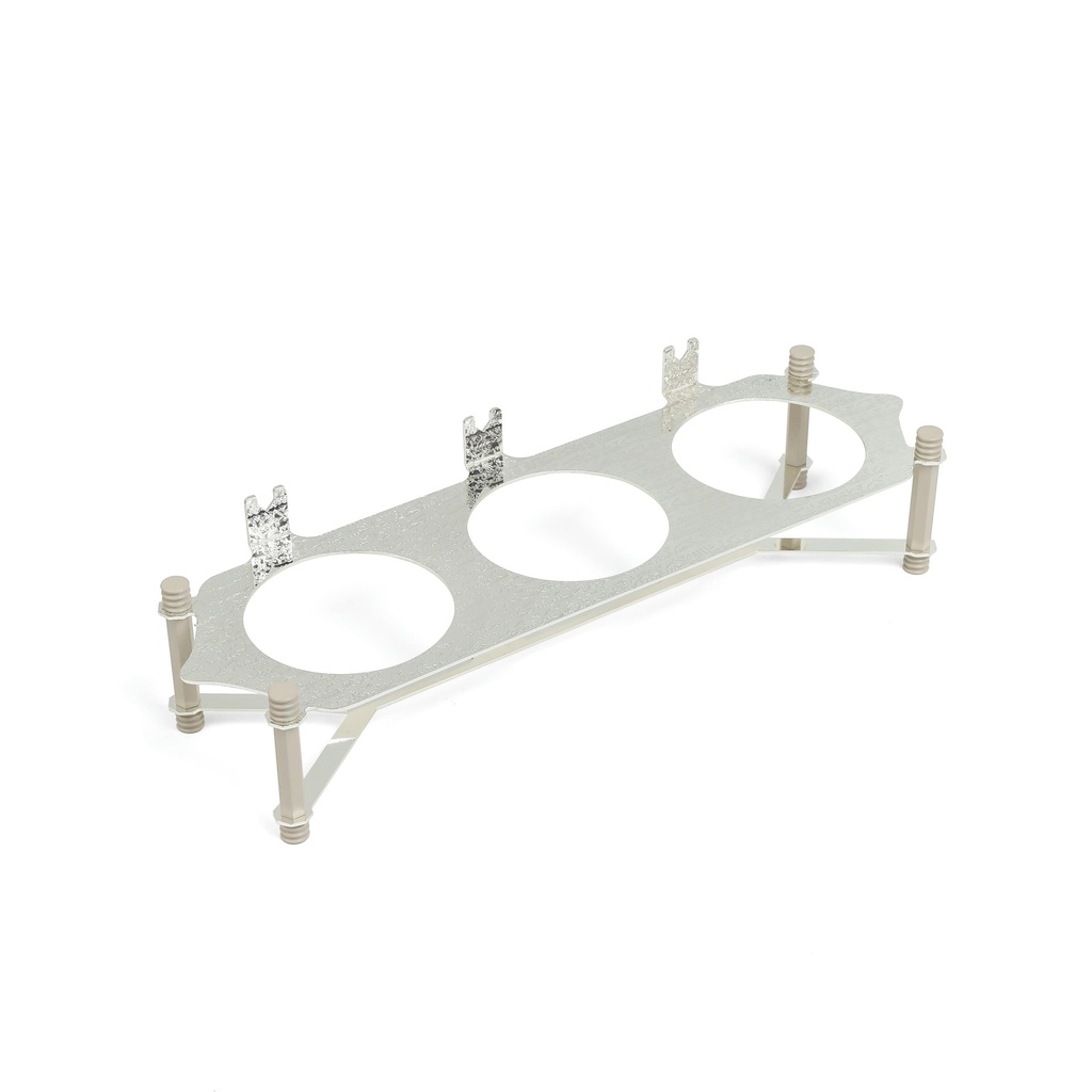 nuts serving set 3 bowl with tray From Jiwar -  BEIGE + SILVER 